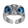 Anillo búho ojos azules demo