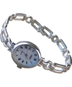 Reloj de plata pulsera fina demo