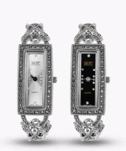 Reloj de plata mujer leopardo rectangular demo
